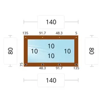 Мягкое окно 140x80 см, для веранды, беседки